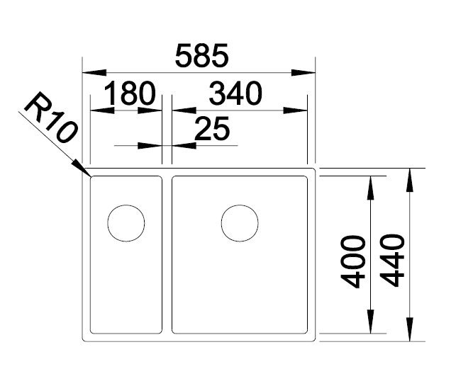 BLANCO CLARON 340/180-IF