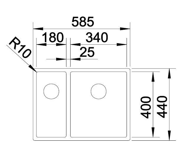 BLANCO CLARON 340/180-U