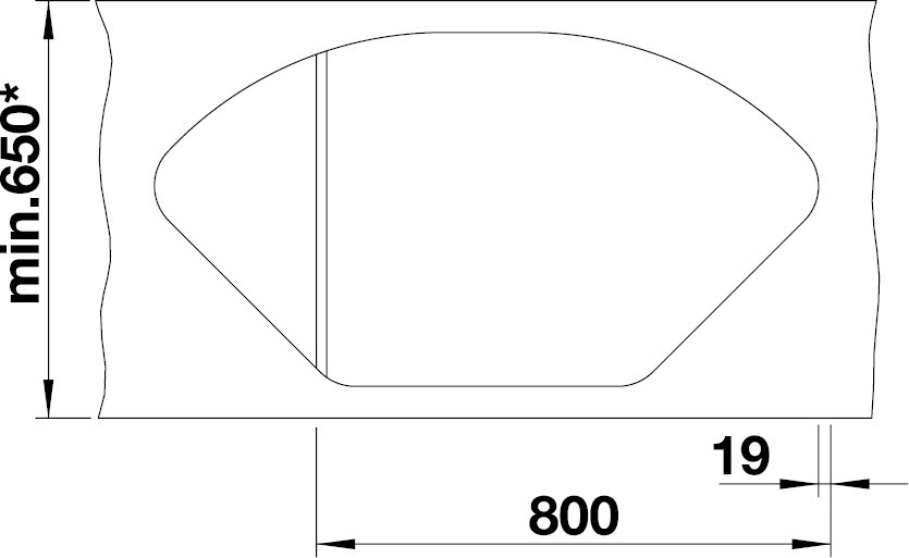 BLANCO DELTA II - rovná skrinka