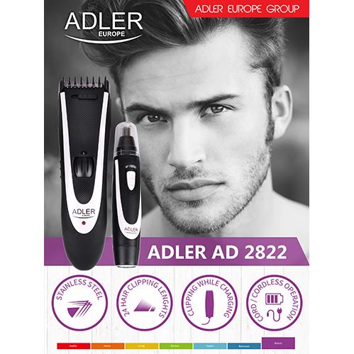 ADLER AD 2822 Zastrihávač vlasov a brady + nosa 4
