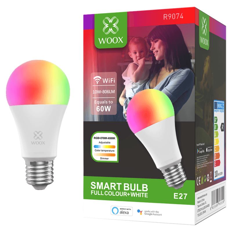 WOOX R9074 WiFi Smart Bulb E27 RGB+CCT WiFi 8