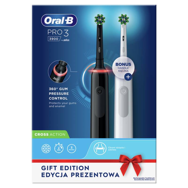 ORALB PRO 3 3900 Cross Action DUO Zubné kefky 2ks 3