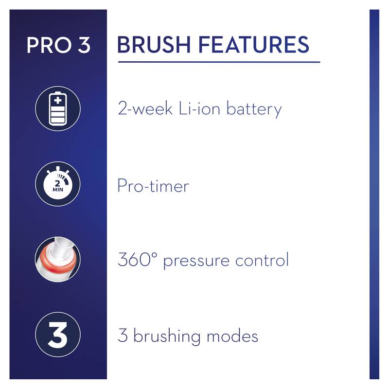 ORALB PRO 3 3900 Cross Action DUO Zubné kefky 2ks 1