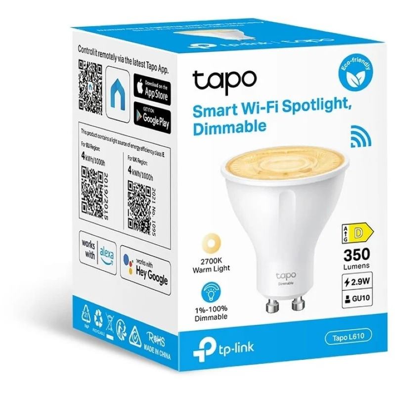 TP-LINK Tapo L610 Smart Wi-Fi LED GU10 350lm 8