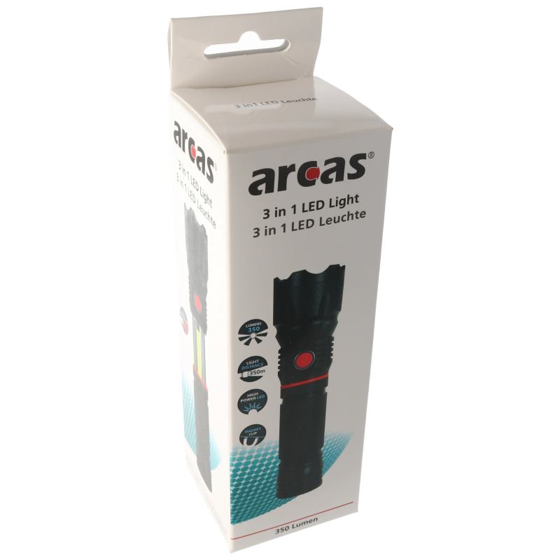 ARCAS 3v1 LED Baterka čierna 5
