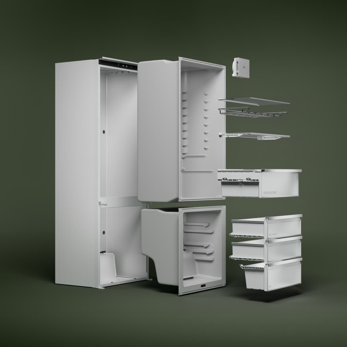 AEG - Vstavané chladničky s mrazničkou - NSC7P751ES