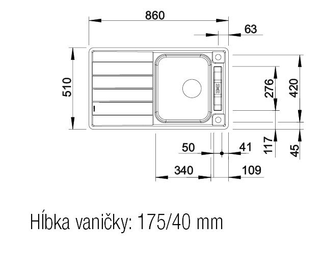 BLANCO AXIS III 45 S-IF