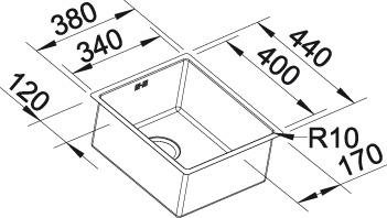 BLANCO CLARON 340-U Durinox-1