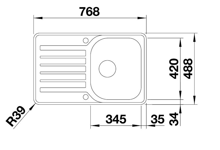 BLANCO LANTOS 45 S-IF Compact