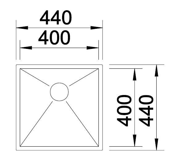 BLANCO ZEROX 400-U Durinox