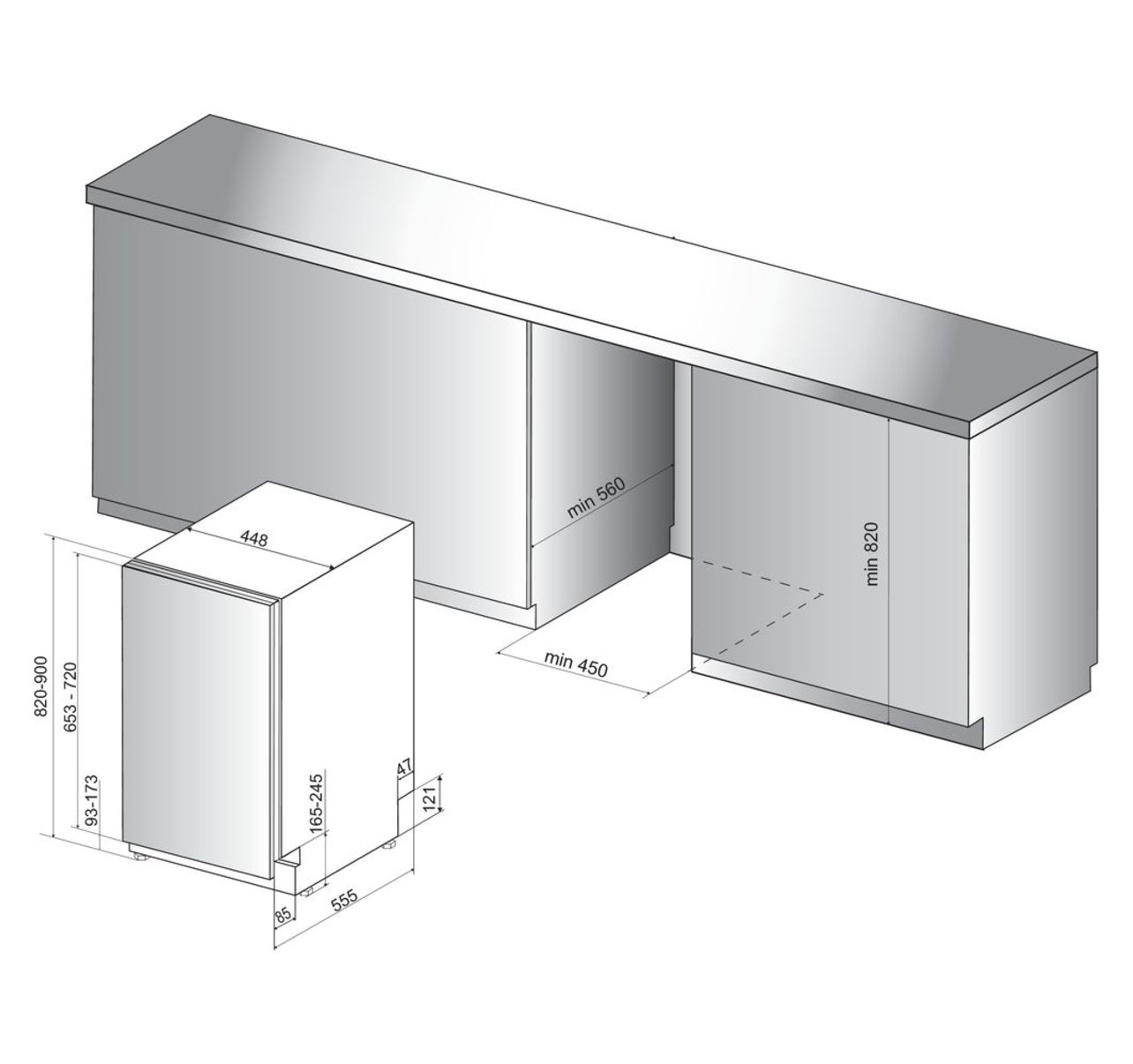 Whirlpool WSIC 3M27 C umývačka riadu 45cm plne integrovaná 5