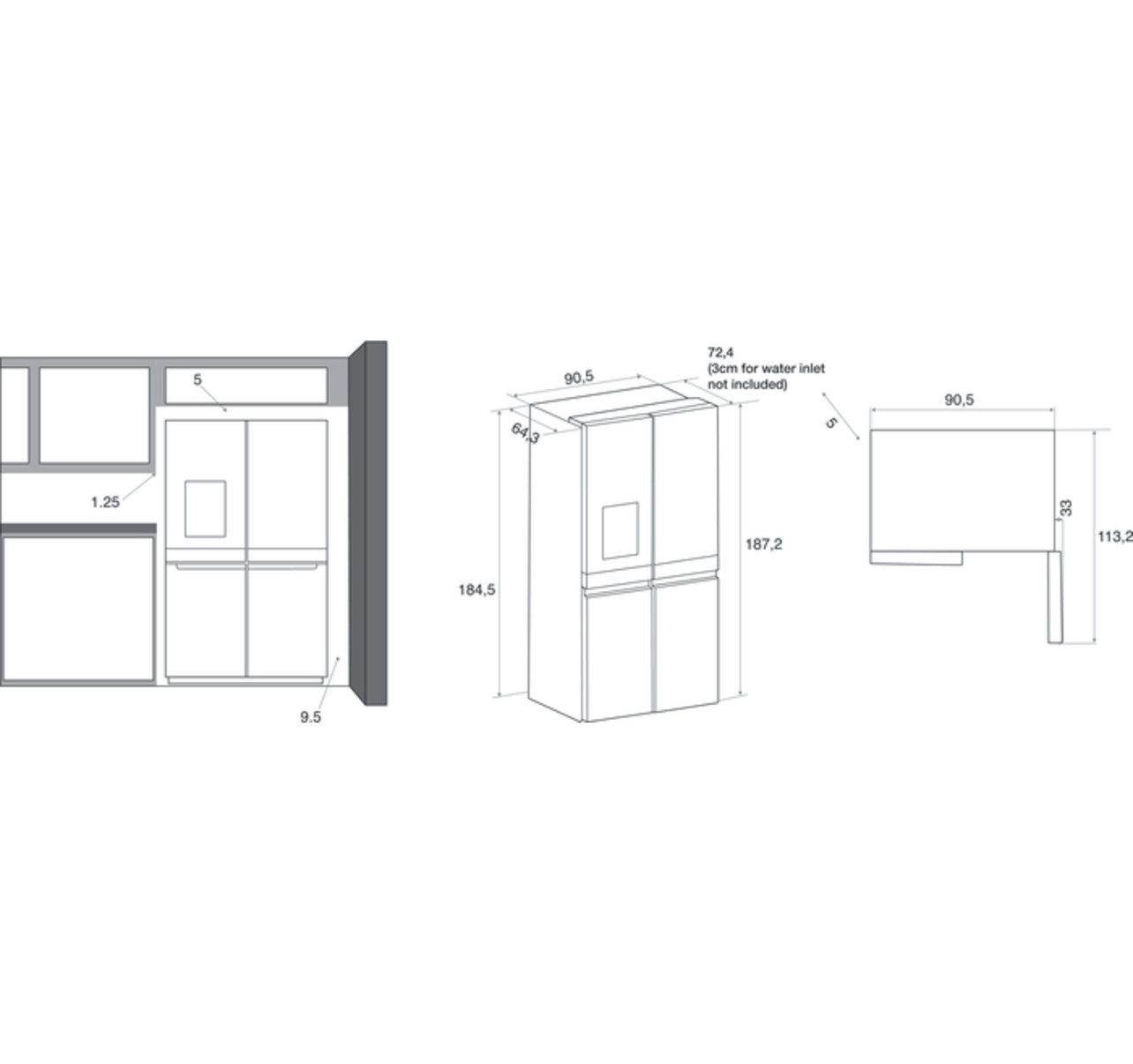 Whirlpool WQ9 B2L americká chladnička 12
