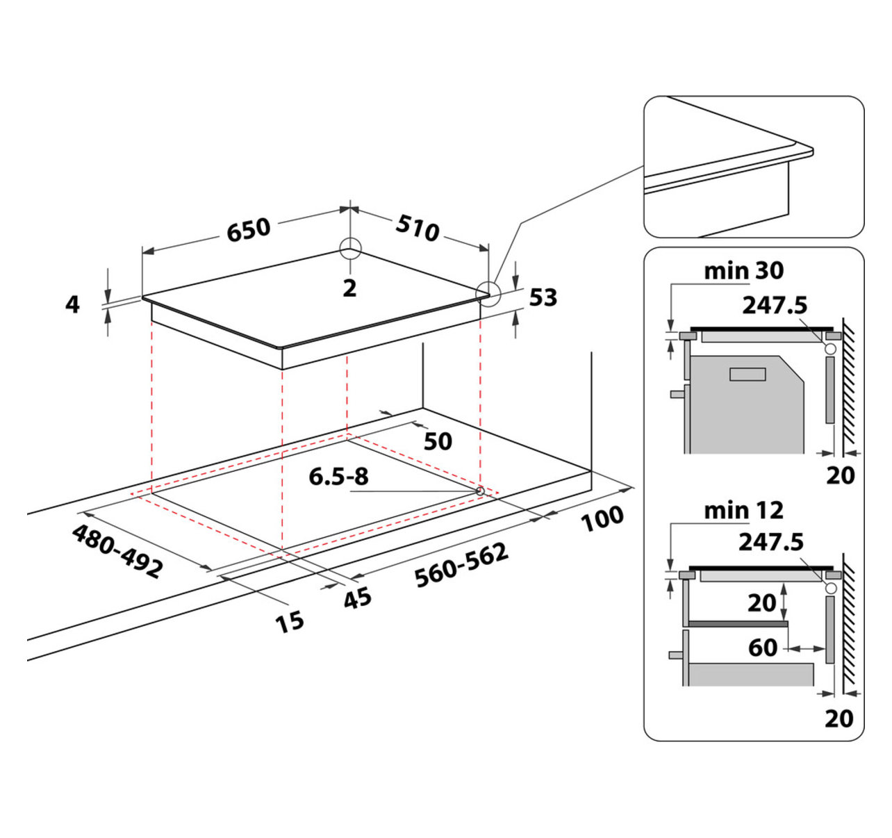 Whirlpool SMO 654 OF/BT/IXL indukčná varná doska 12